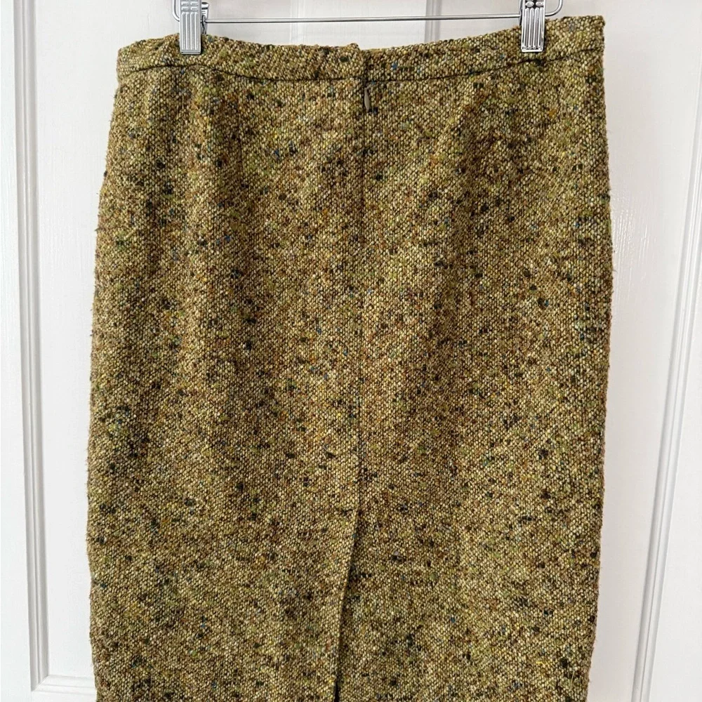 J Crew VINTAGE Skirt Size 6 Brown, Green, Gold + Blue Fully Lined Academia Y2K